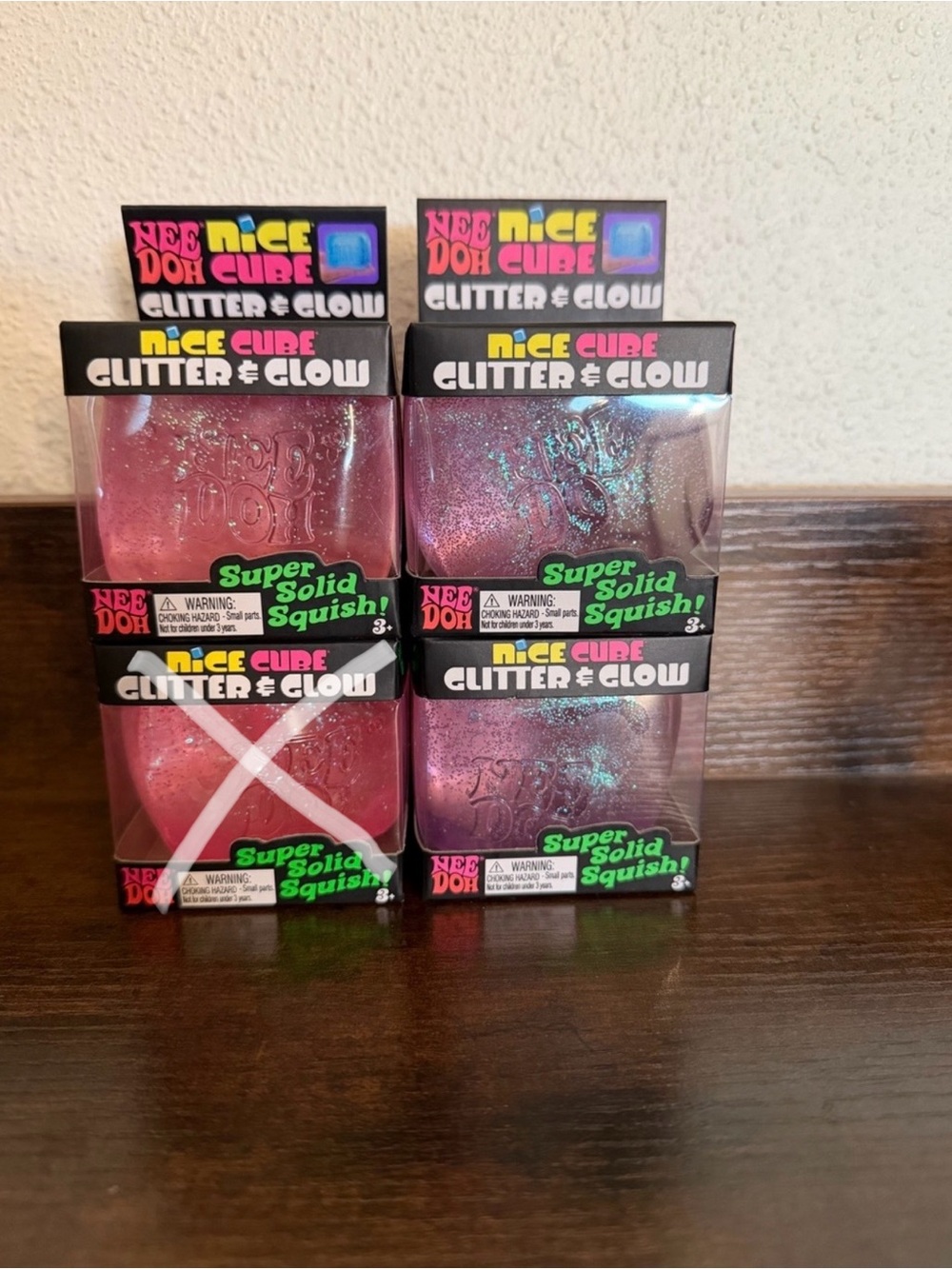 Nee Doh Glitter & Glow Nice Cubes - $25 each